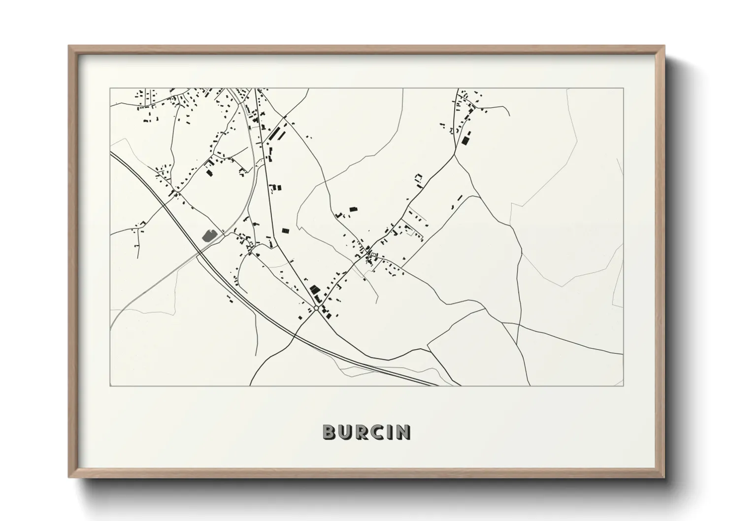 Une affiche de carte sur Burcin