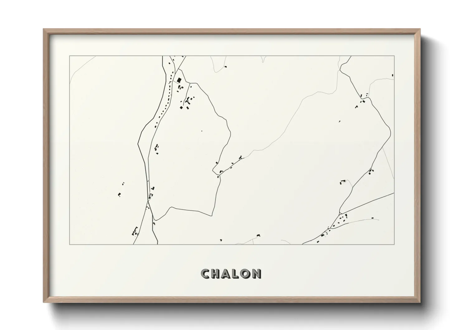 Une affiche de carte sur Chalon