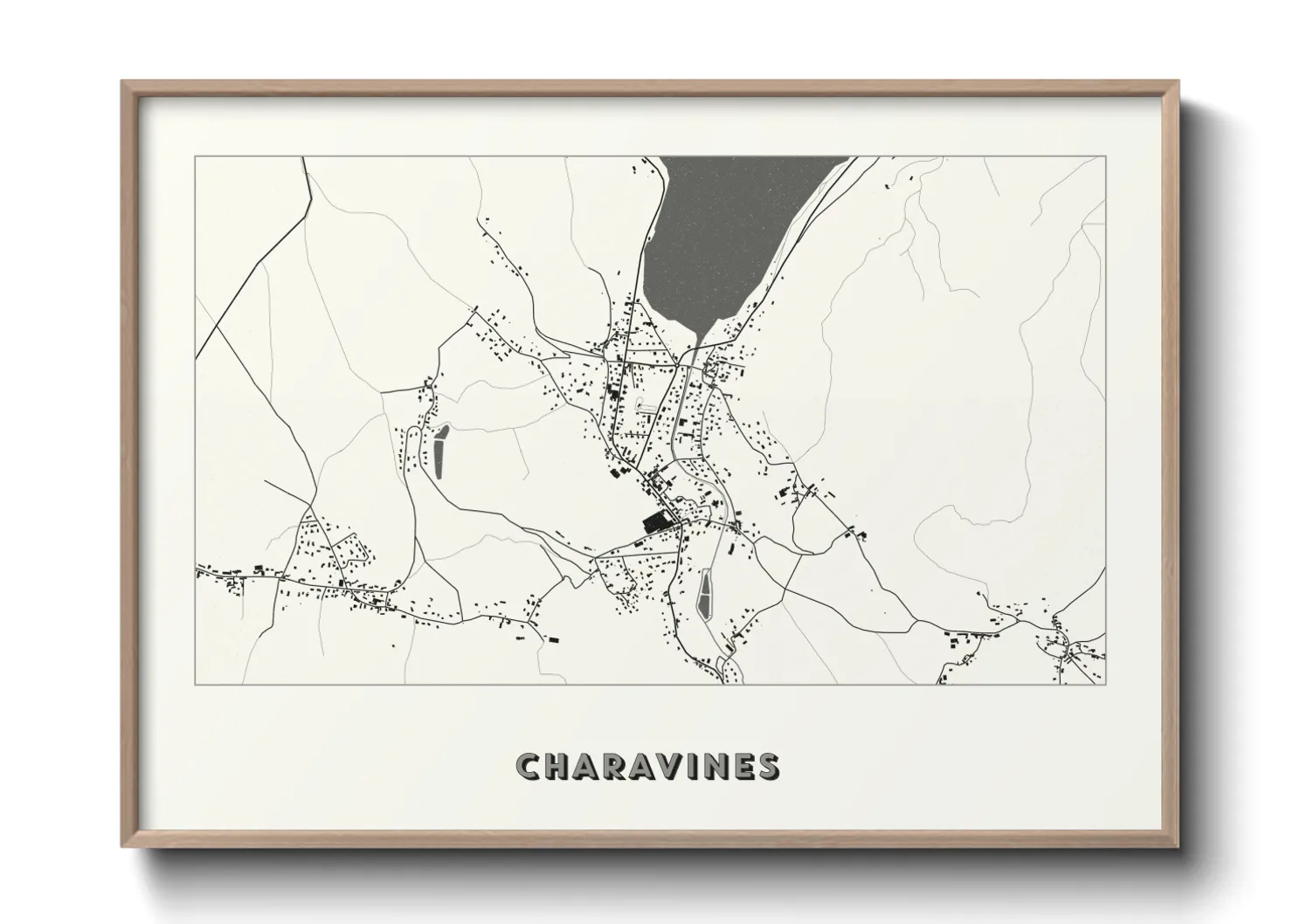 Une affiche de carte sur Charavines