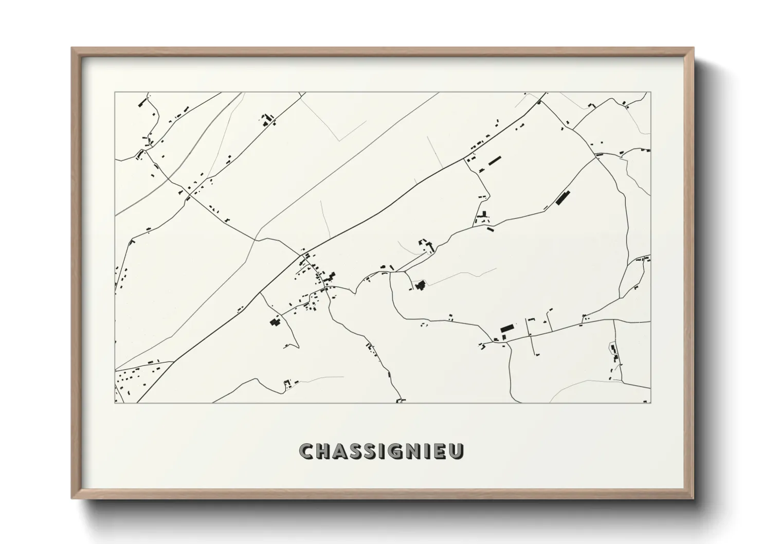 Une affiche de carte sur Chassignieu