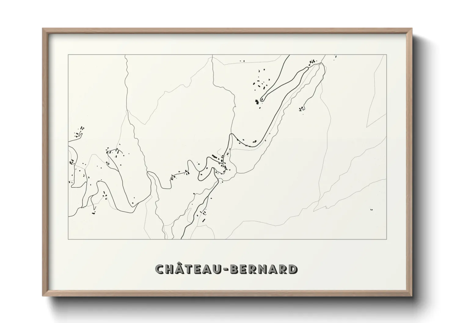 Une affiche de carte sur Château-Bernard