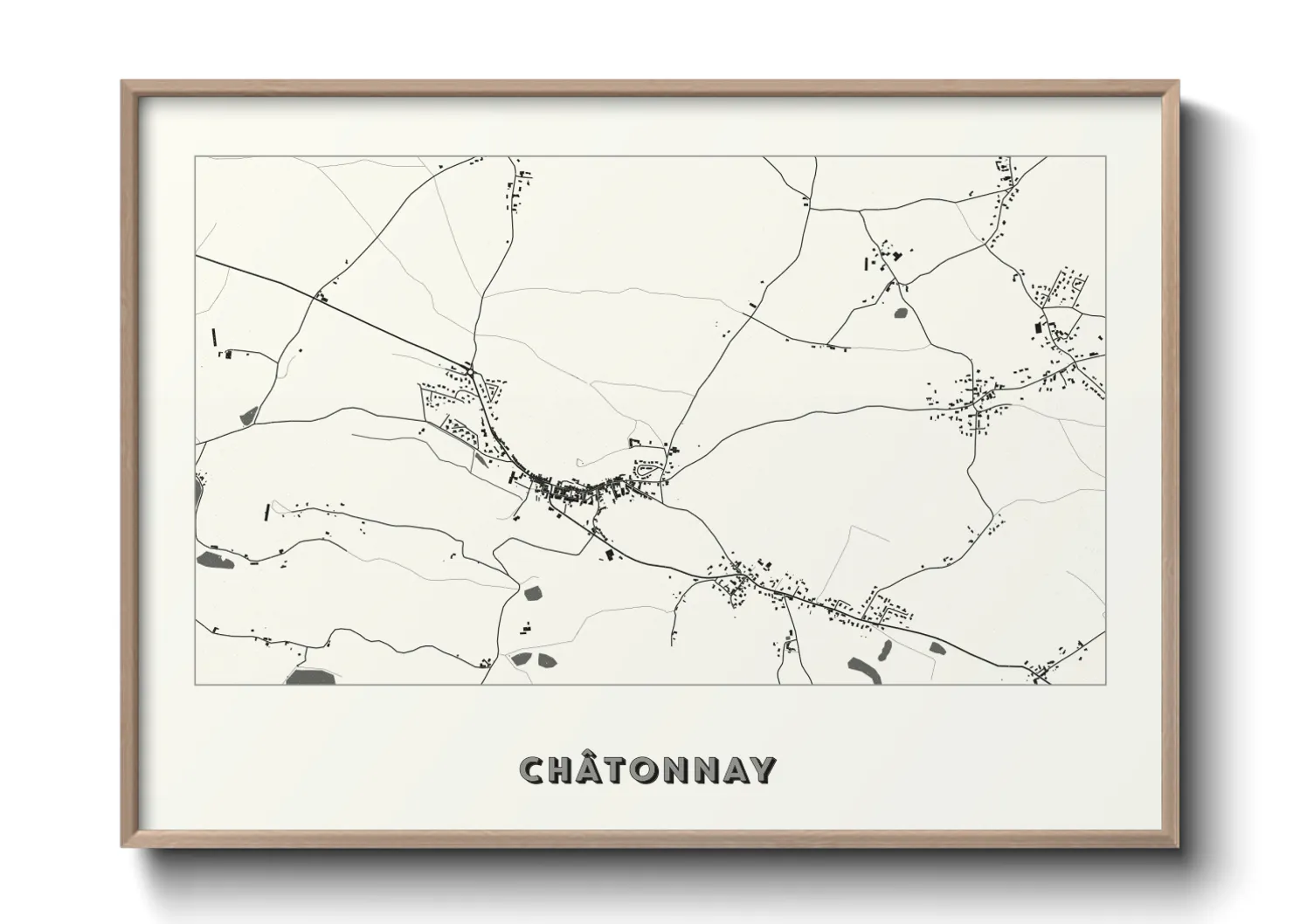 Une affiche de carte sur Châtonnay