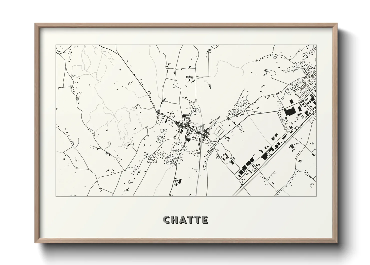 Une affiche de carte sur Chatte