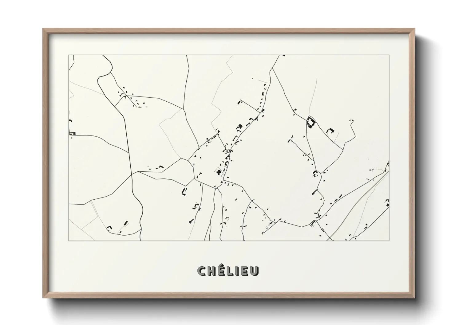 Une affiche de carte sur Chélieu