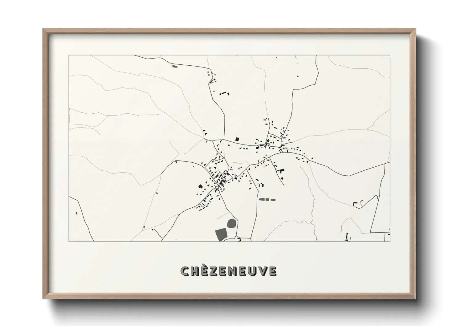 Une affiche de carte sur Chèzeneuve