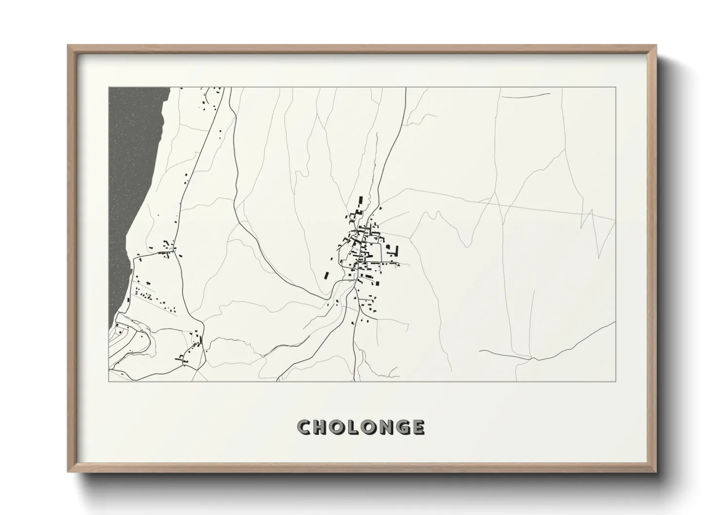 Une affiche de carte sur Cholonge