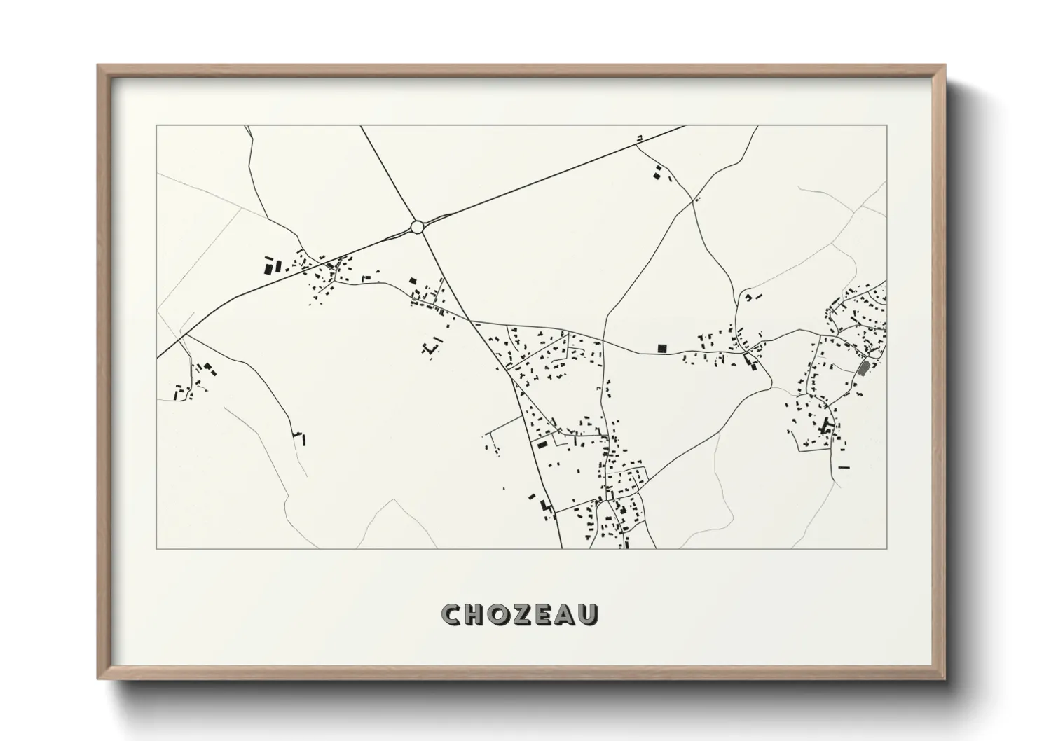 Une affiche de carte sur Chozeau