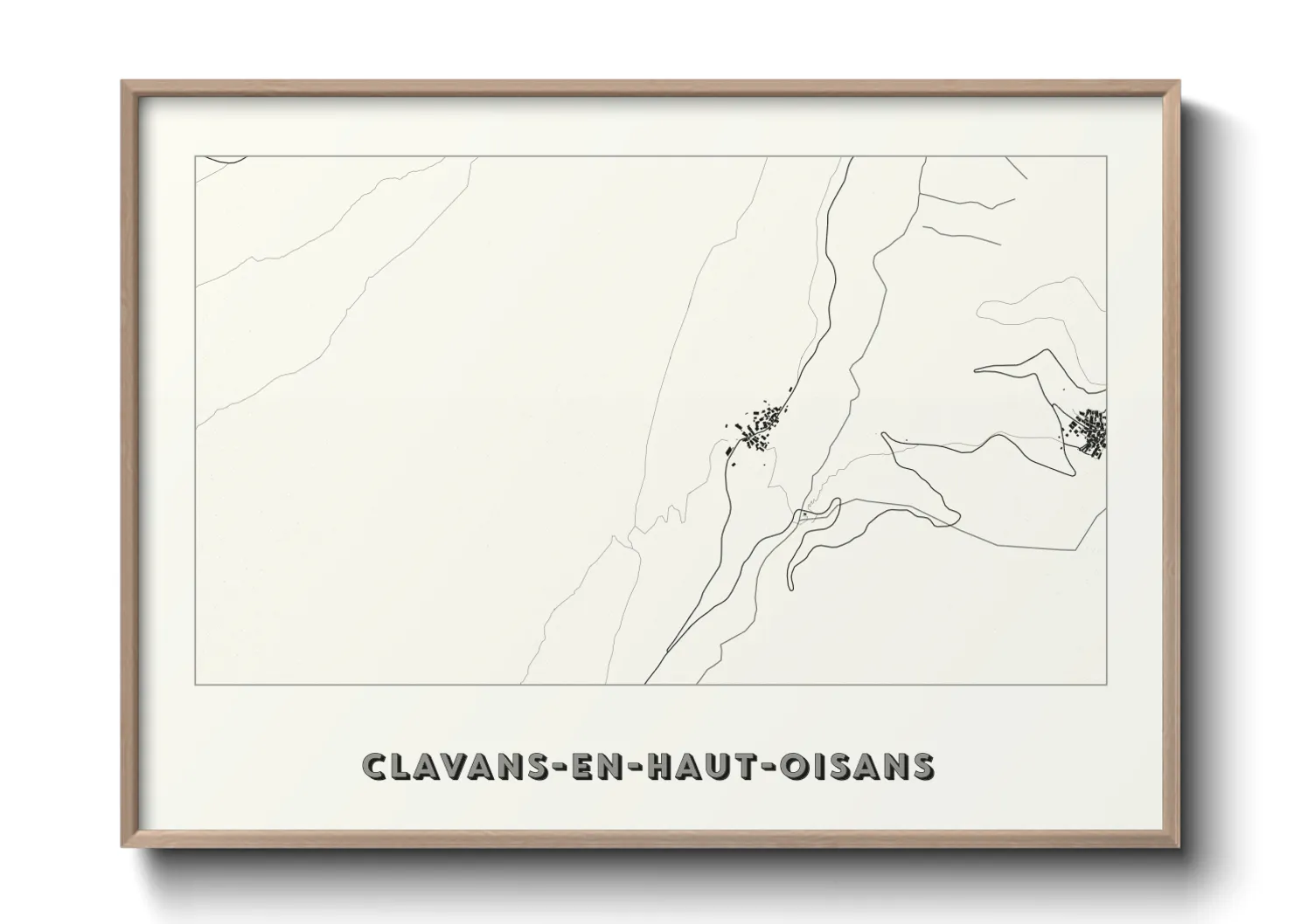Une affiche de carte sur Clavans-en-Haut-Oisans