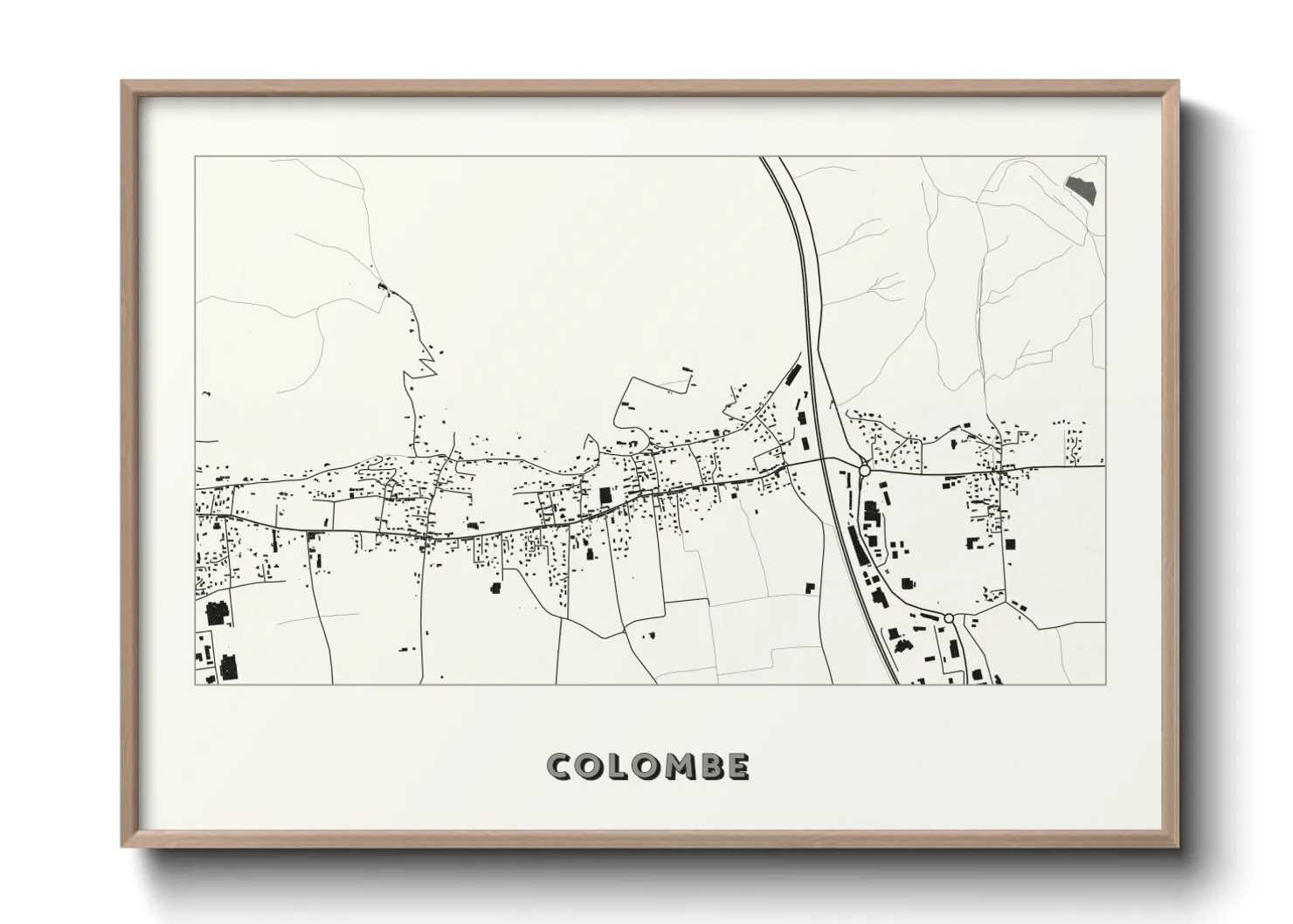 Une affiche de carte sur Colombe