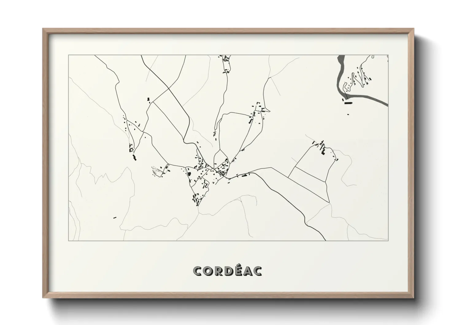 Une affiche de carte sur Cordéac