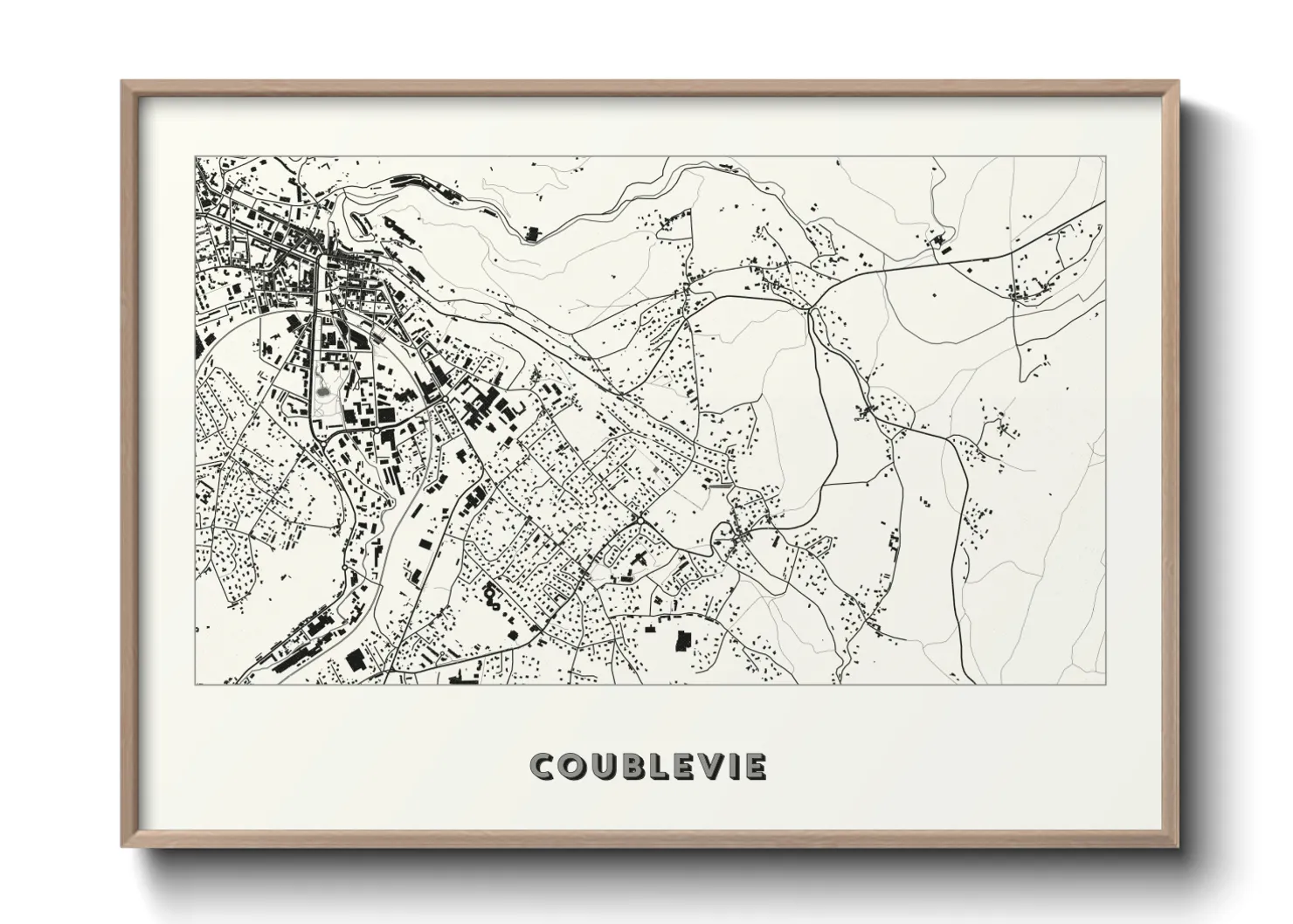 Une affiche de carte sur Coublevie