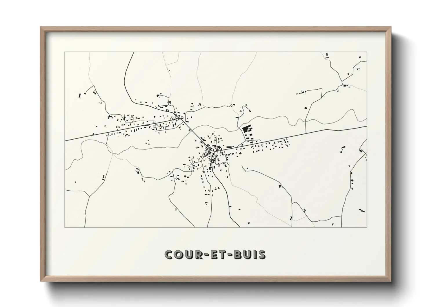Une affiche de carte sur Cour-et-Buis
