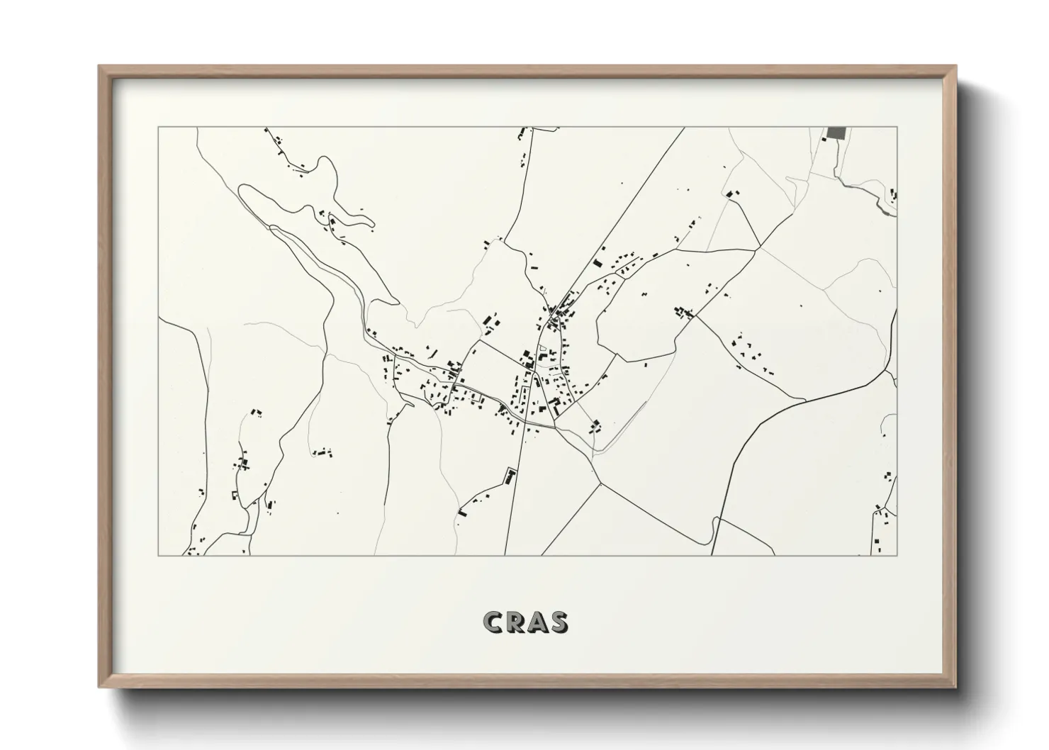 Une affiche de carte sur Cras