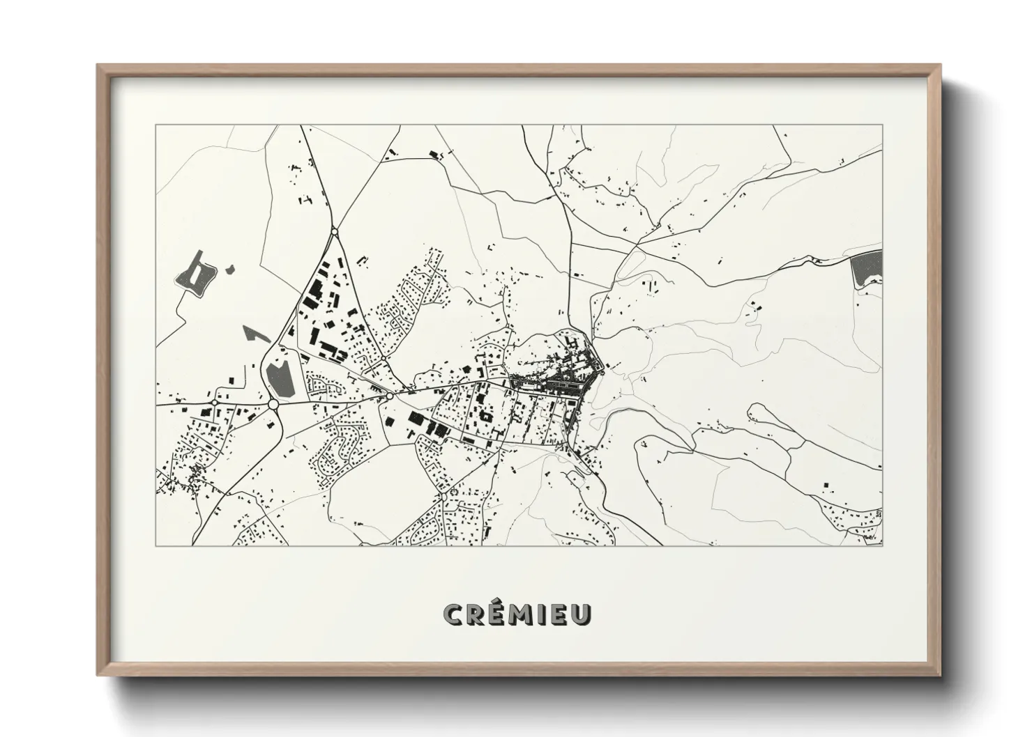 Une affiche de carte sur Crémieu