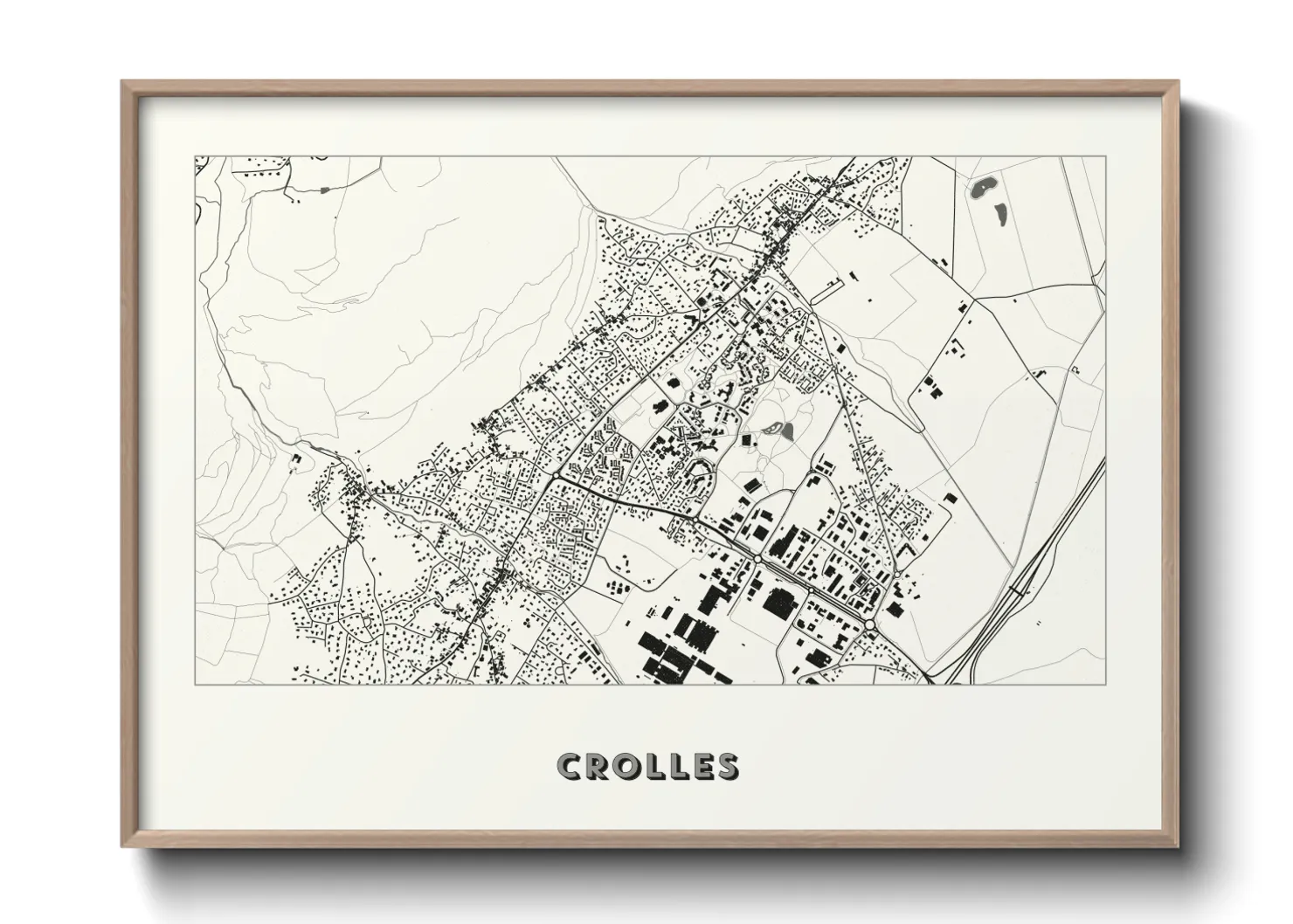 Une affiche de carte sur Crolles