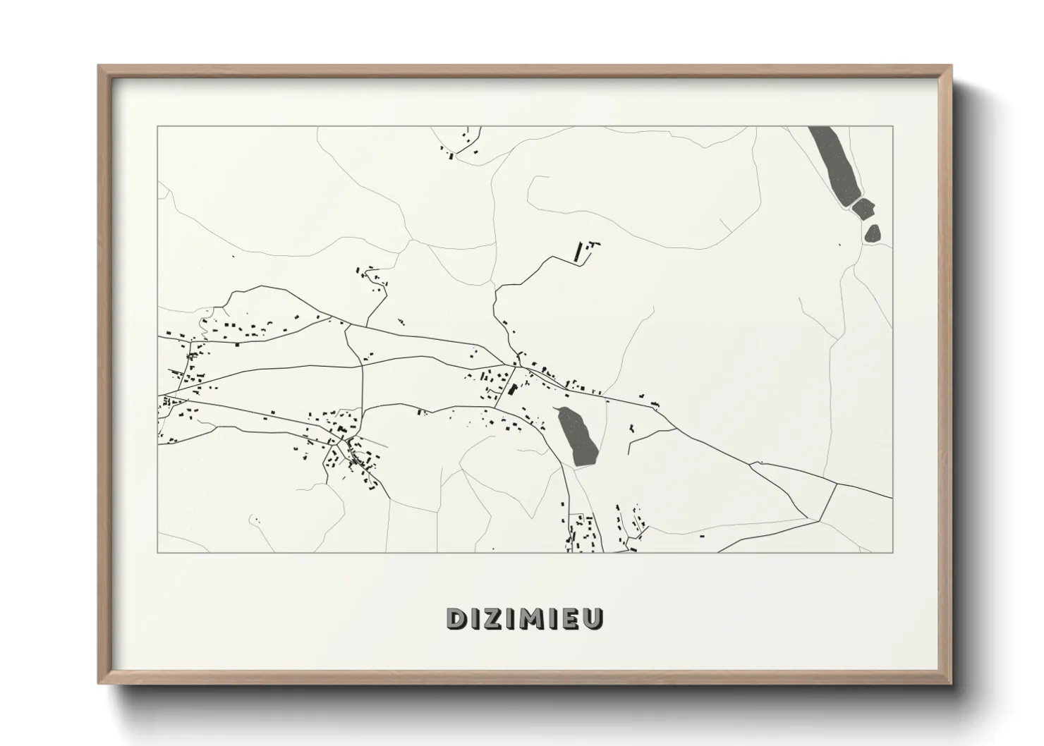 Une affiche de carte sur Dizimieu