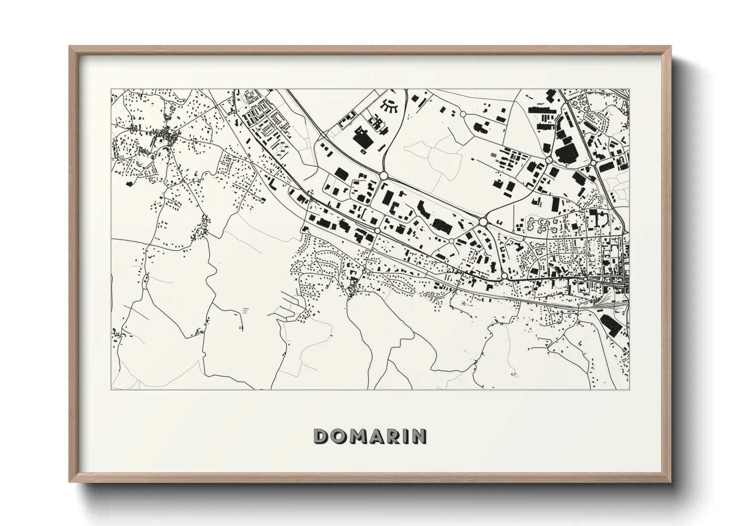 Une affiche de carte sur Domarin