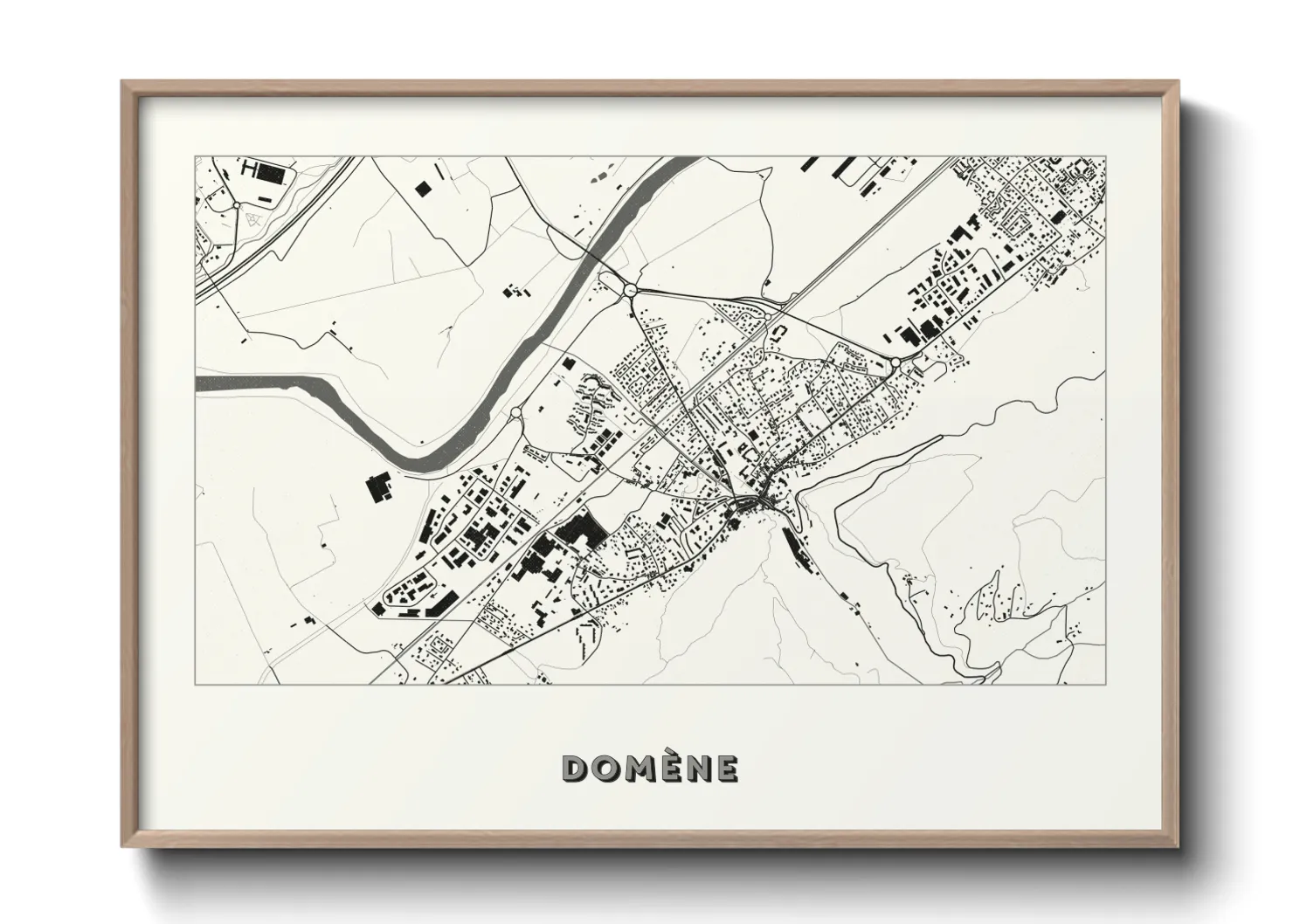 Une affiche de carte sur Domène