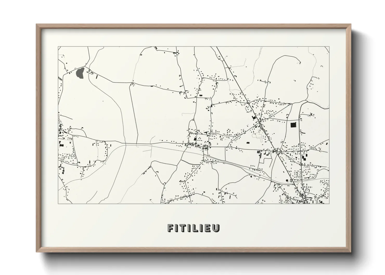 Une affiche de carte sur Fitilieu