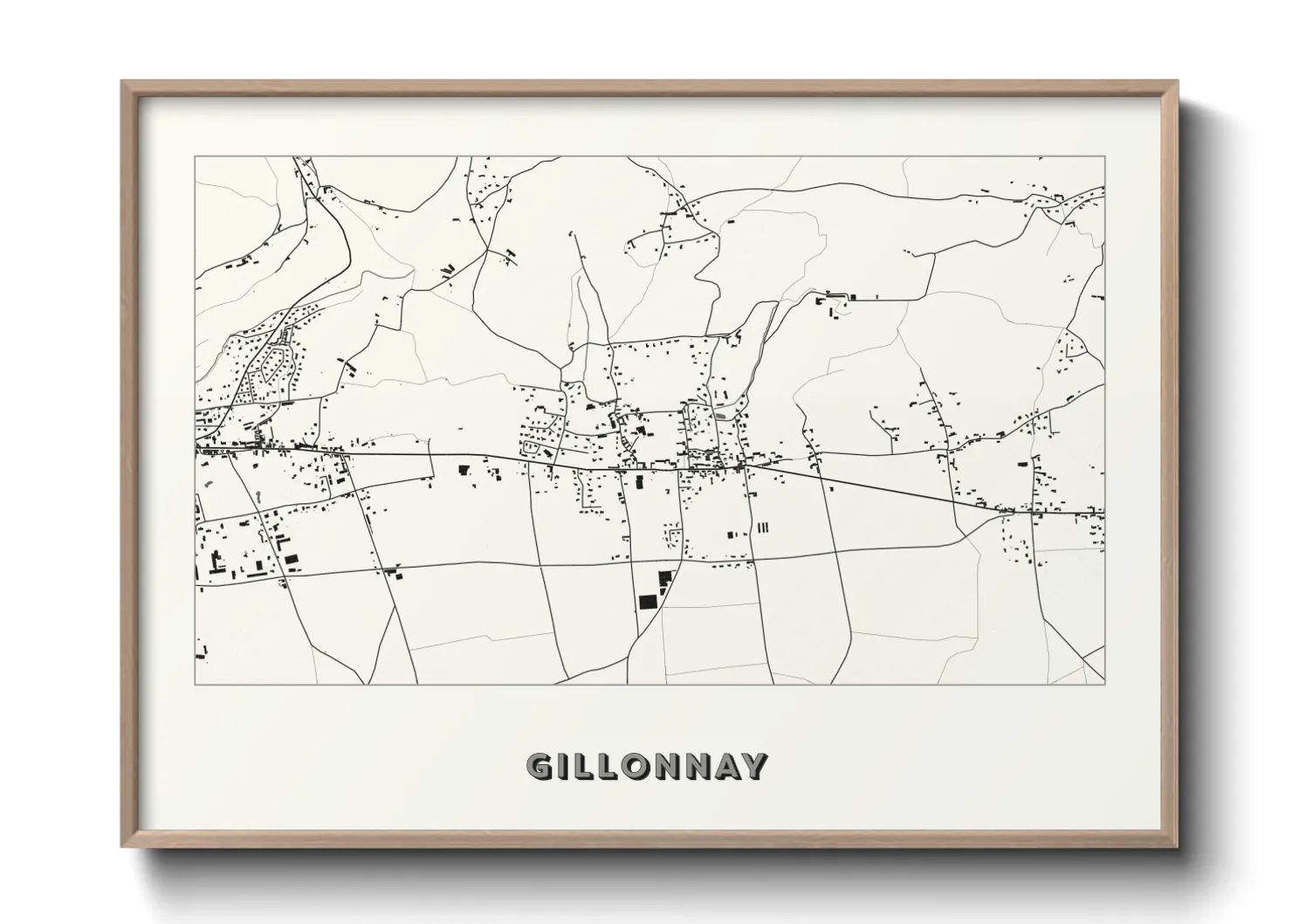Une affiche de carte sur Gillonnay