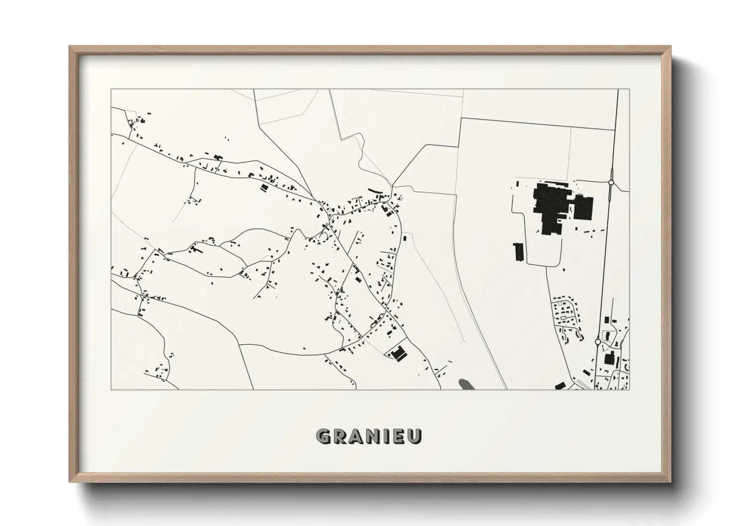 Une affiche de carte sur Granieu