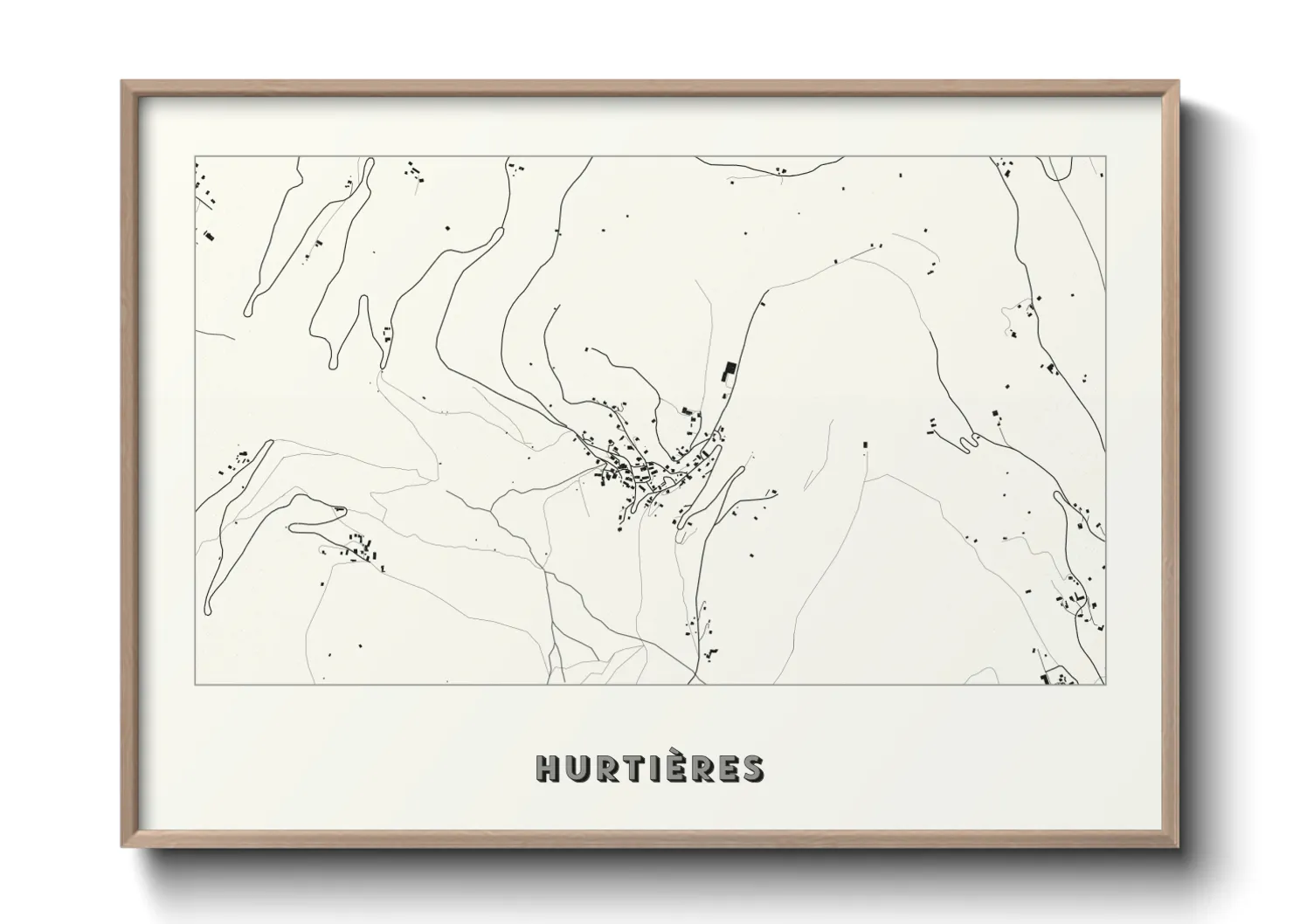 Une affiche de carte sur Hurtières