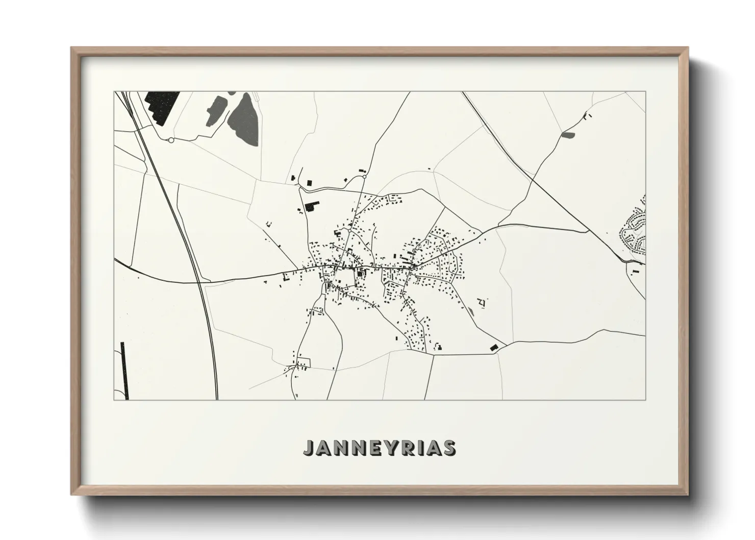 Une affiche de carte sur Janneyrias