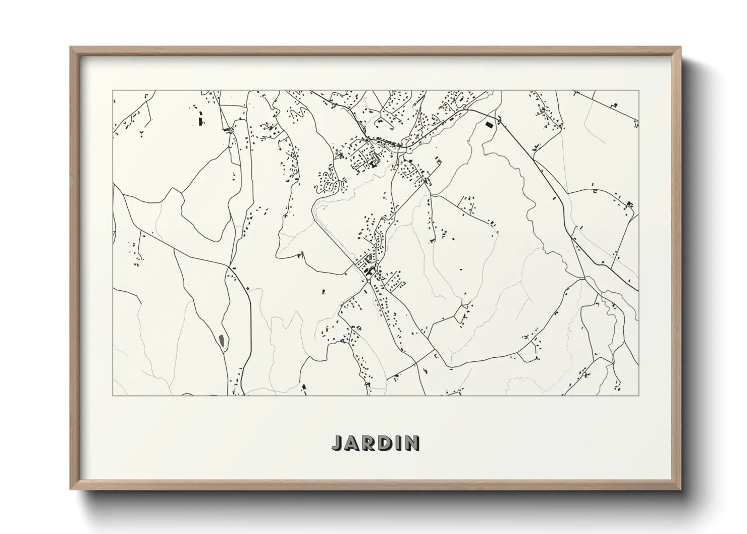 Une affiche de carte sur Jardin