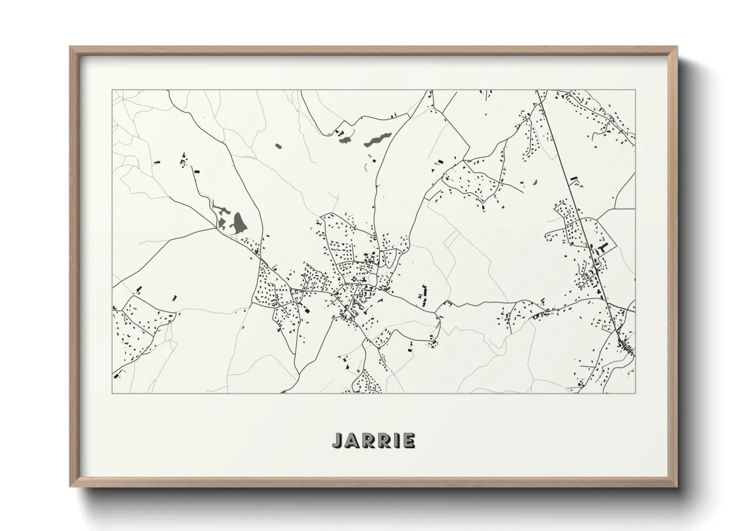 Une affiche de carte sur Jarrie