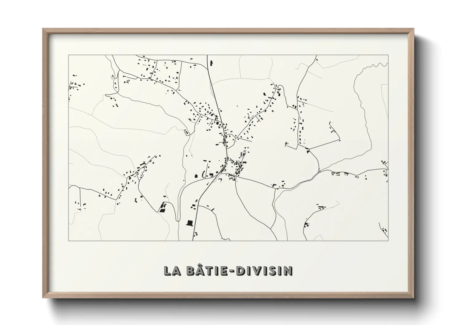 Une affiche de carte sur La Bâtie-Divisin