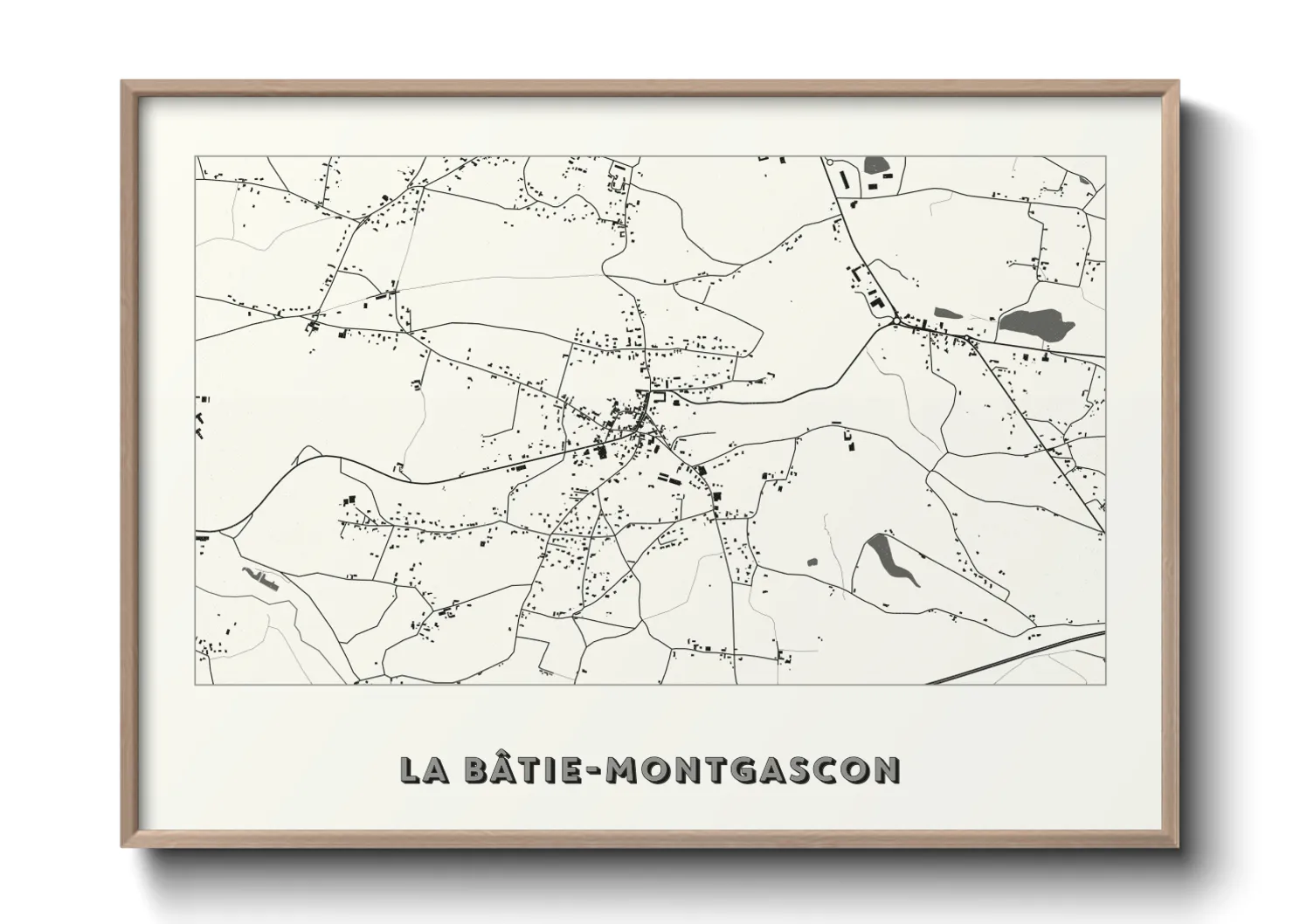 Une affiche de carte sur La Bâtie-Montgascon