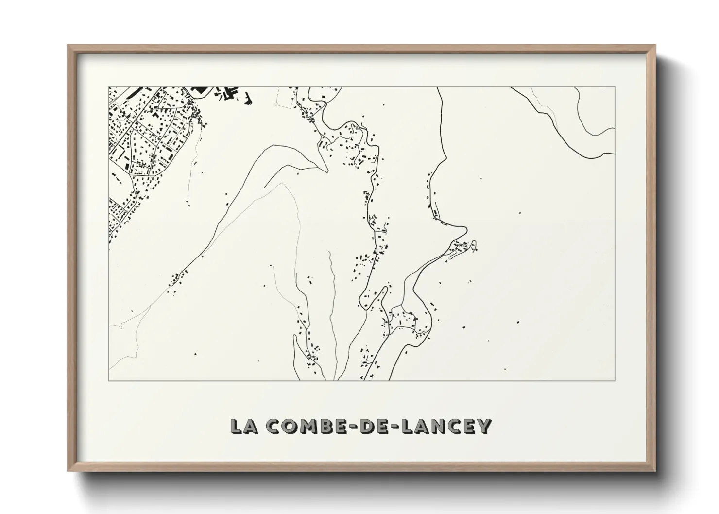 Une affiche de carte sur La Combe-de-Lancey