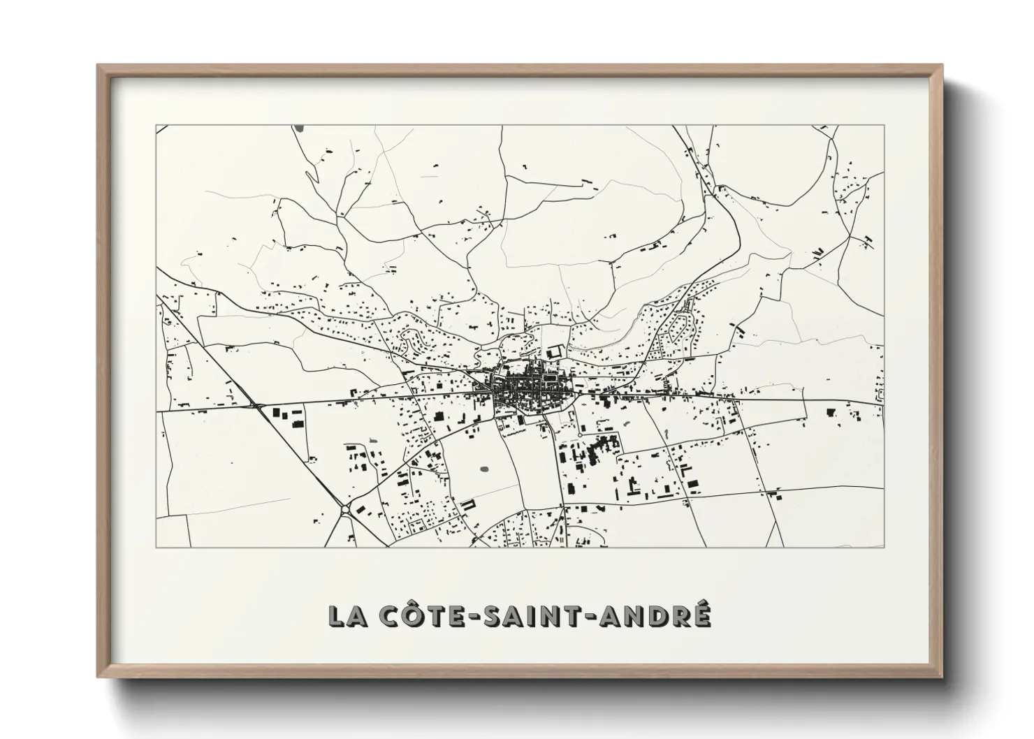 Une affiche de carte sur La Côte-Saint-André