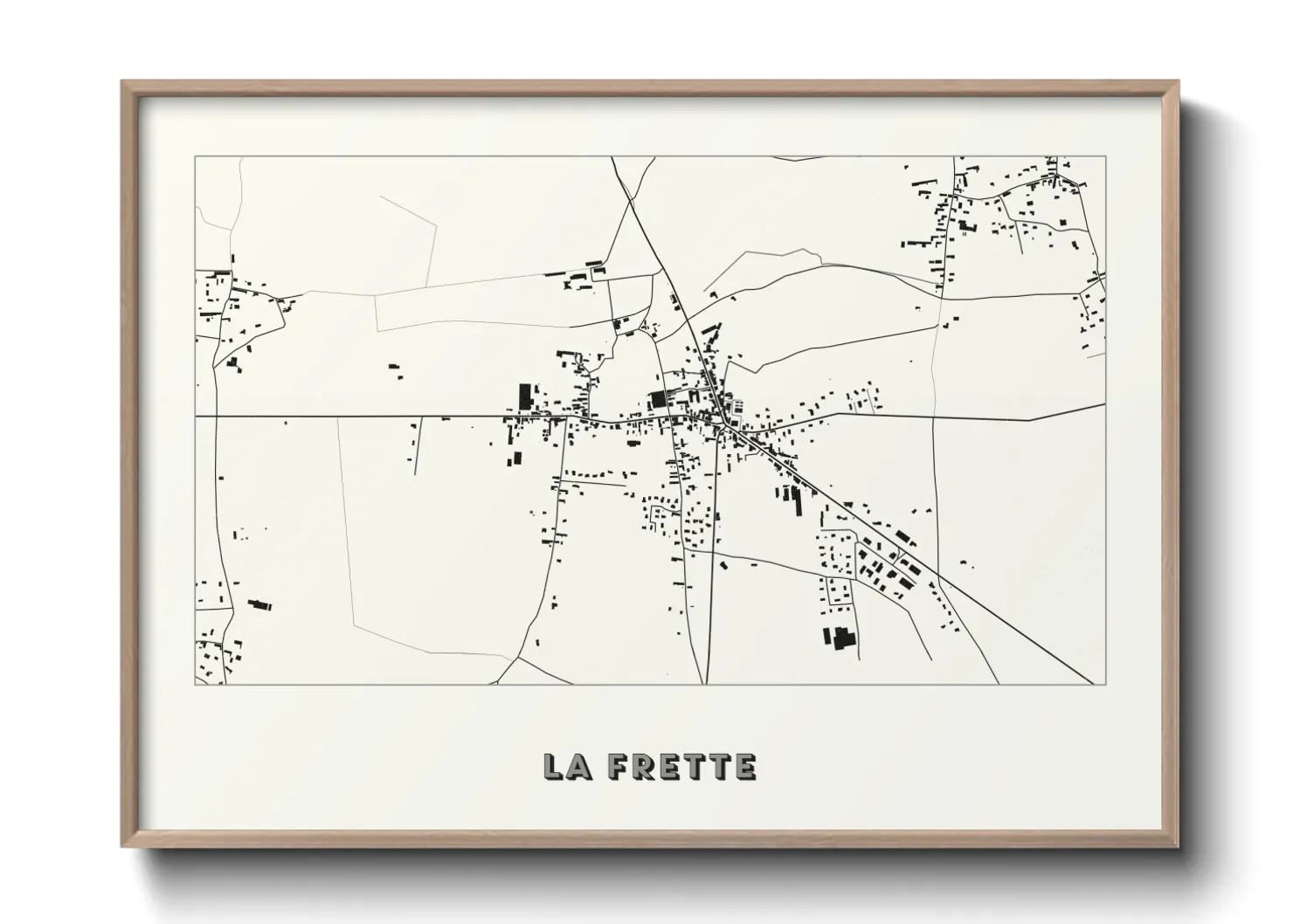 Une affiche de carte sur La Frette