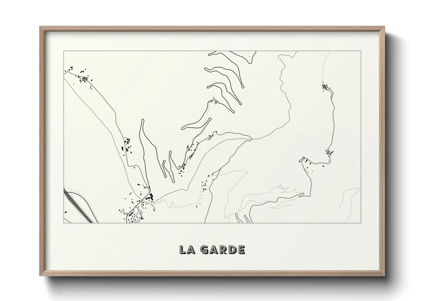 Une affiche de carte sur La Garde