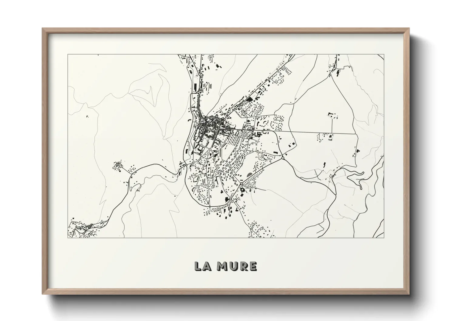 Une affiche de carte sur La Mure