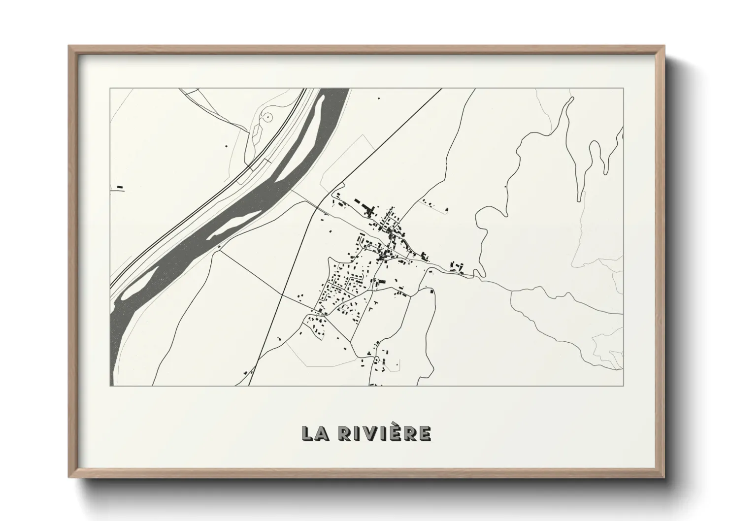 Une affiche de carte sur La Rivière