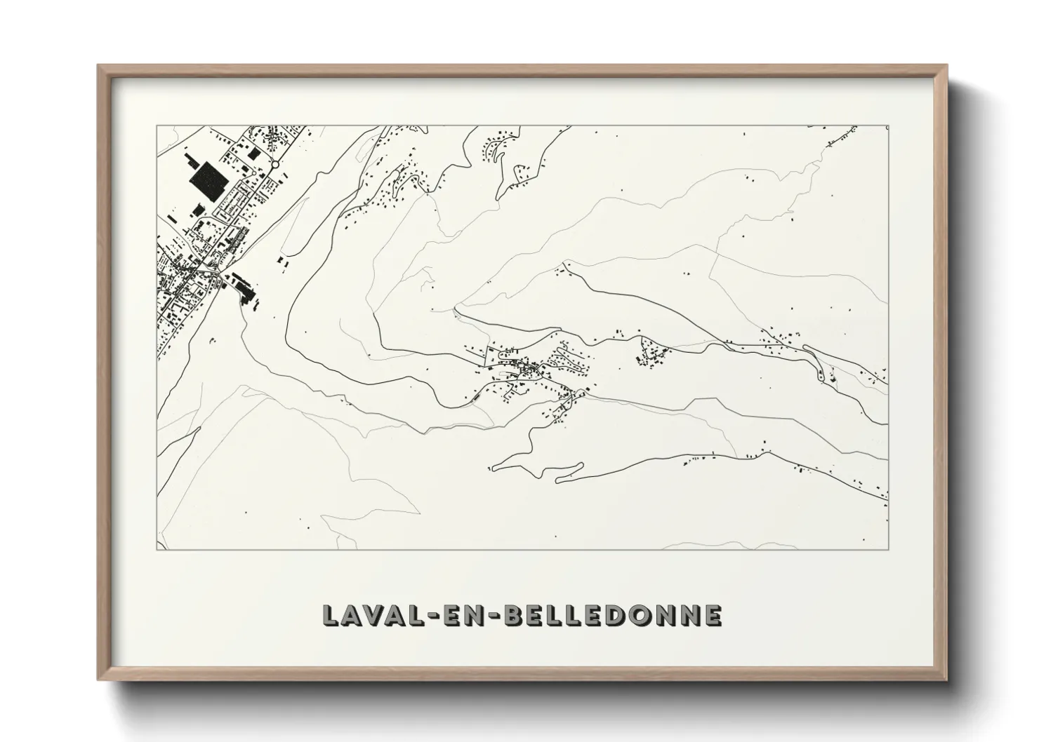 Une affiche de carte sur Laval-en-Belledonne