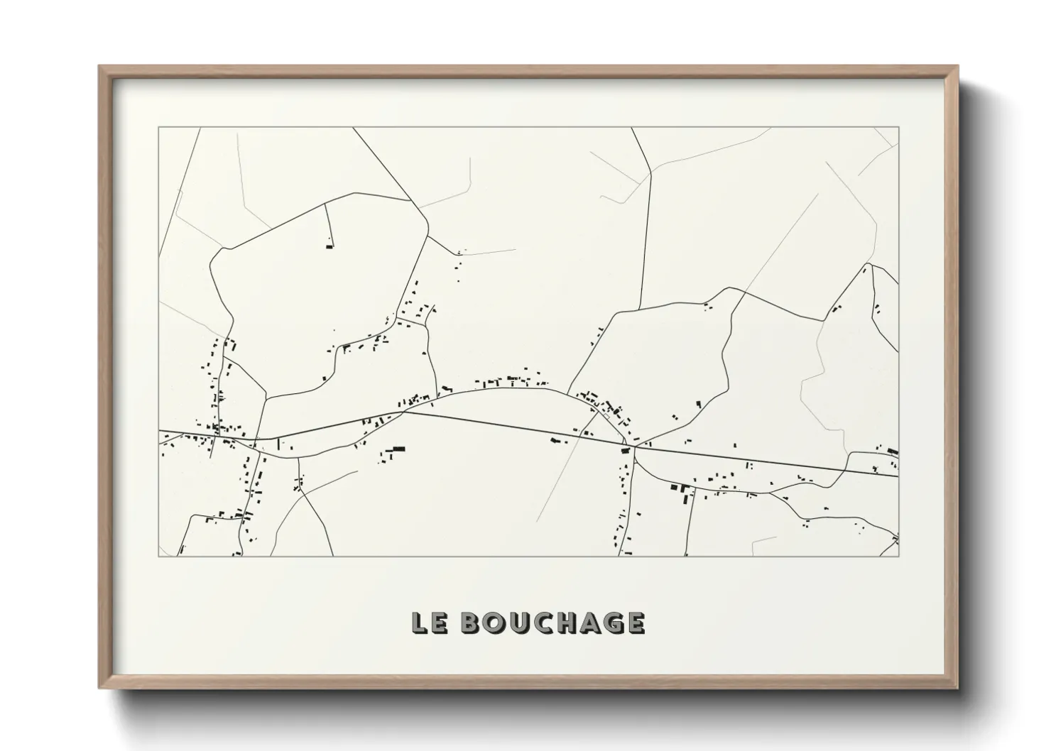 Une affiche de carte sur Le Bouchage