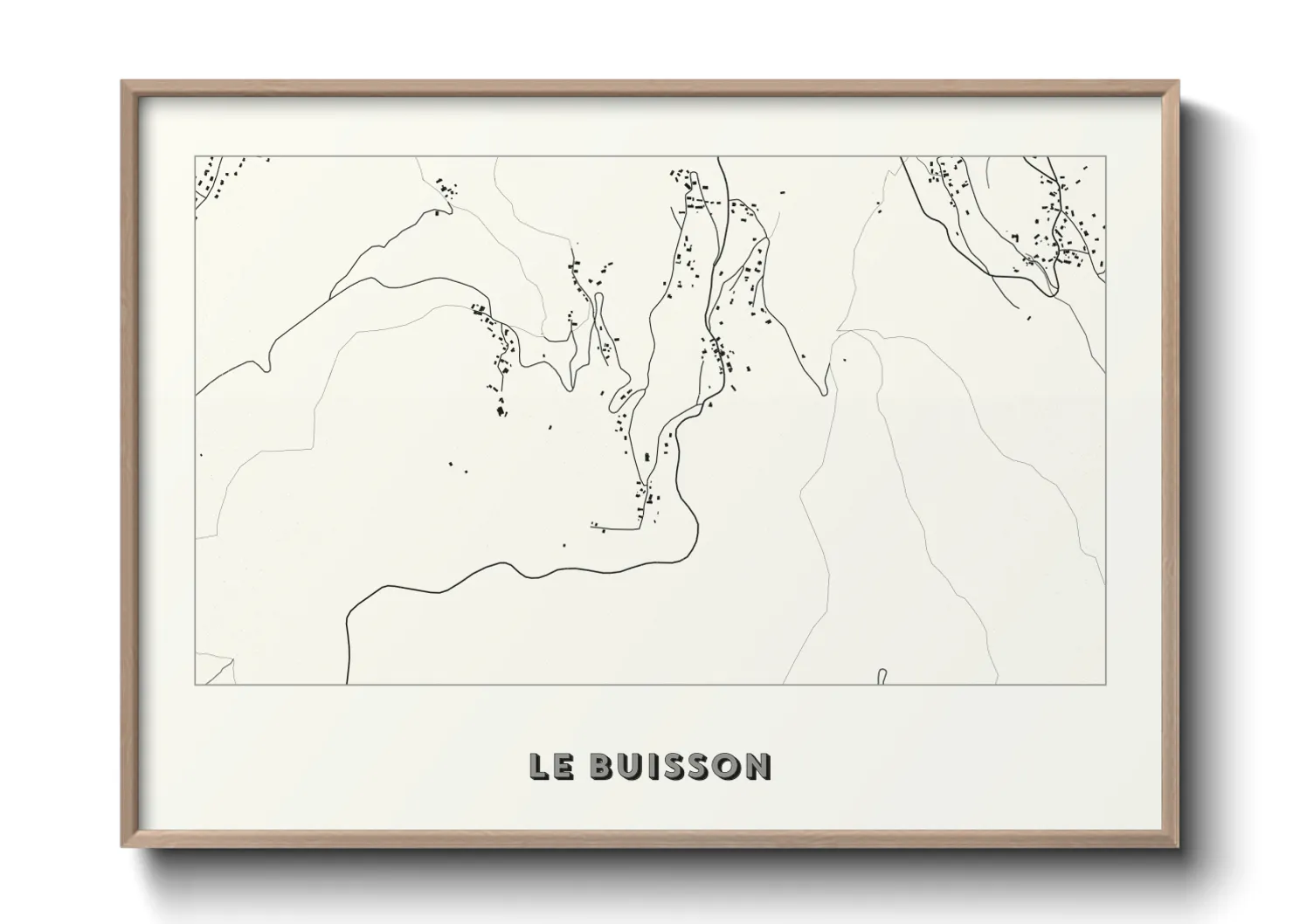 Une affiche de carte sur Le Buisson