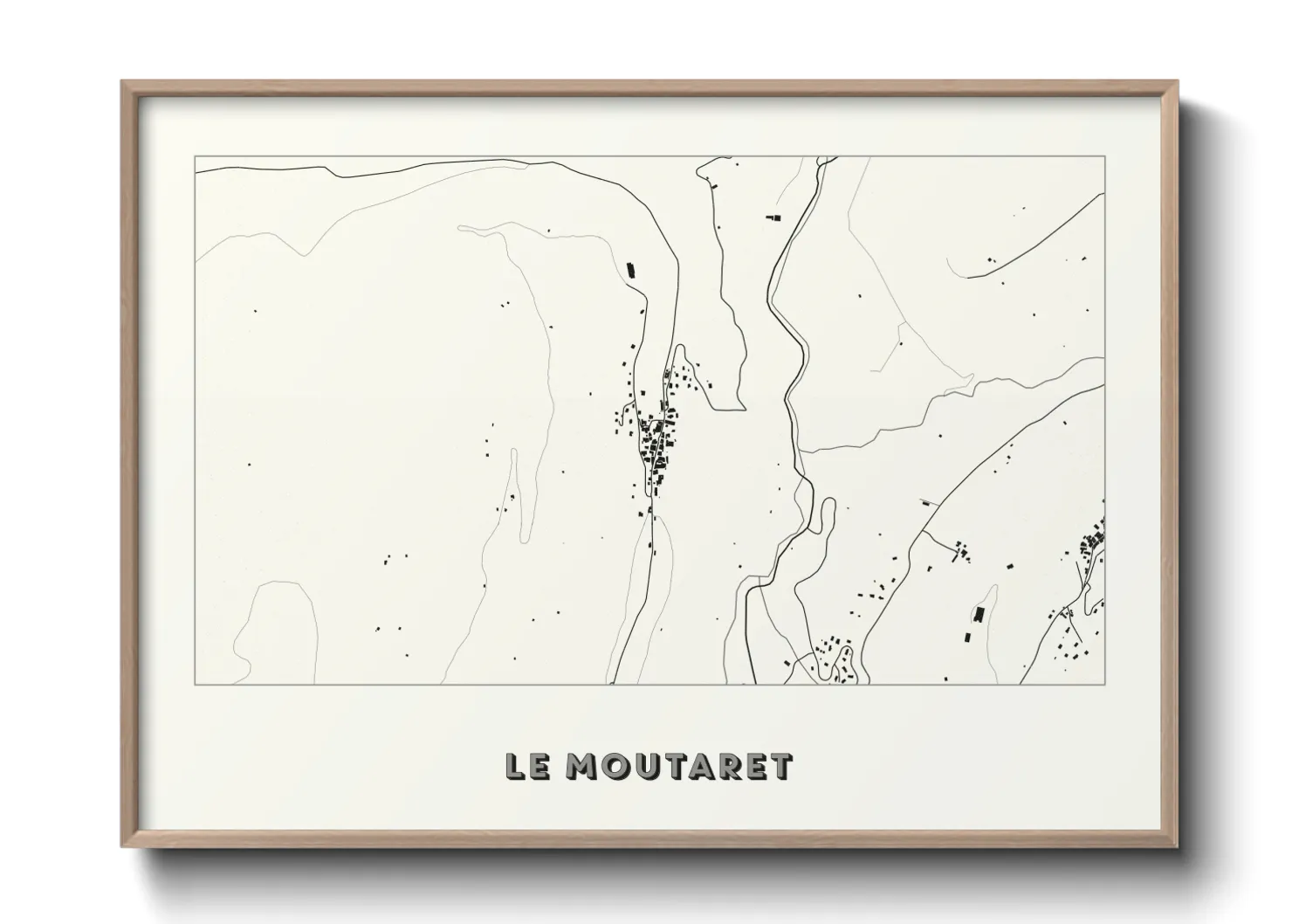 Une affiche de carte sur Le Moutaret