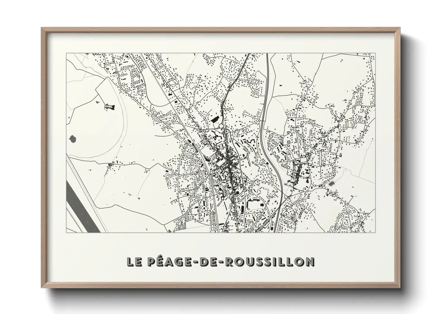 Une affiche de carte sur Le Péage-de-Roussillon