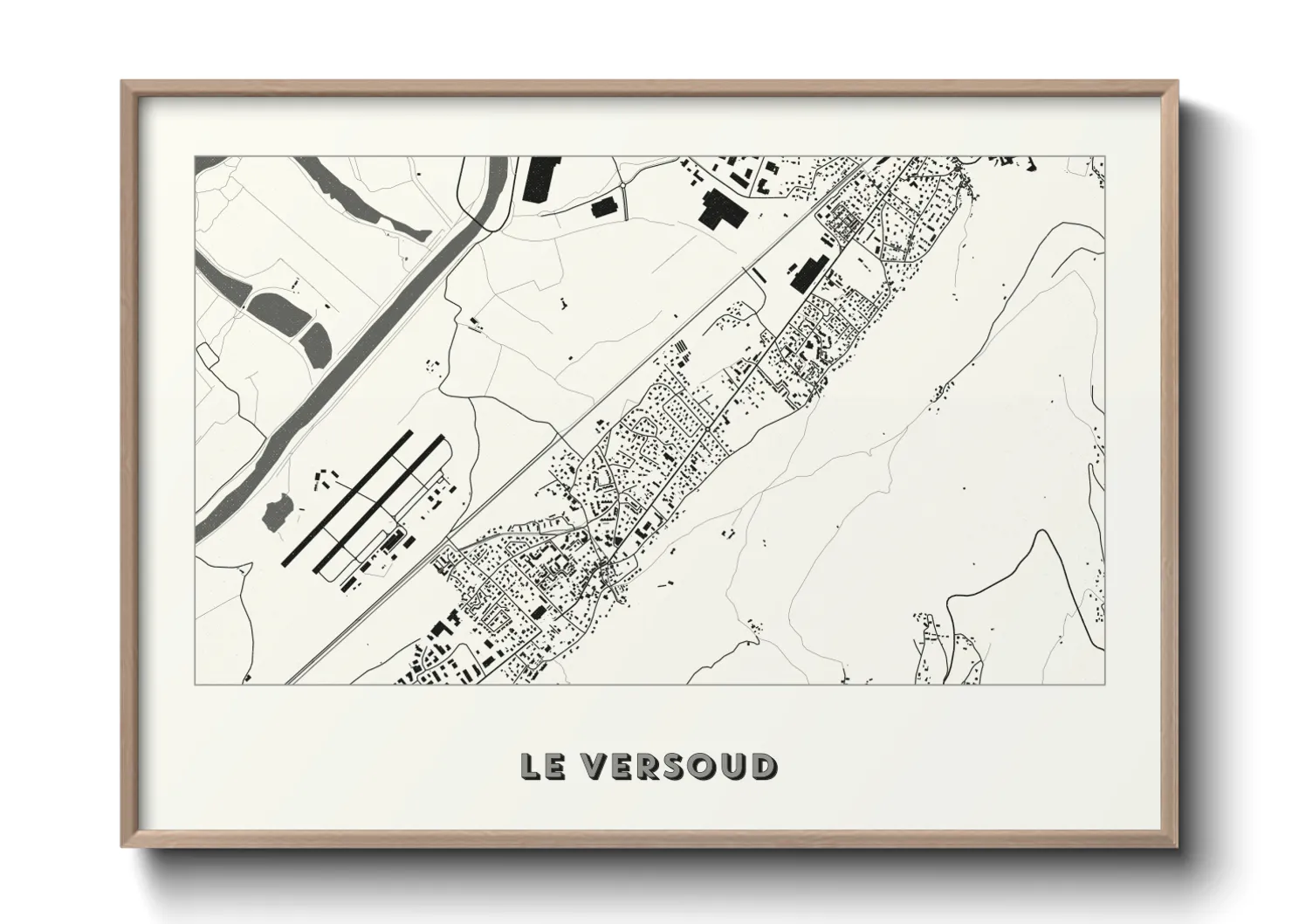Une affiche de carte sur Le Versoud