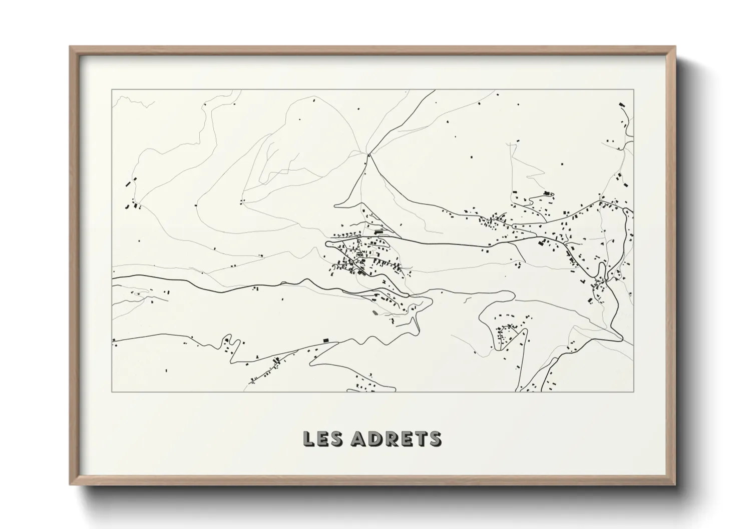 Une affiche de carte sur Les Adrets