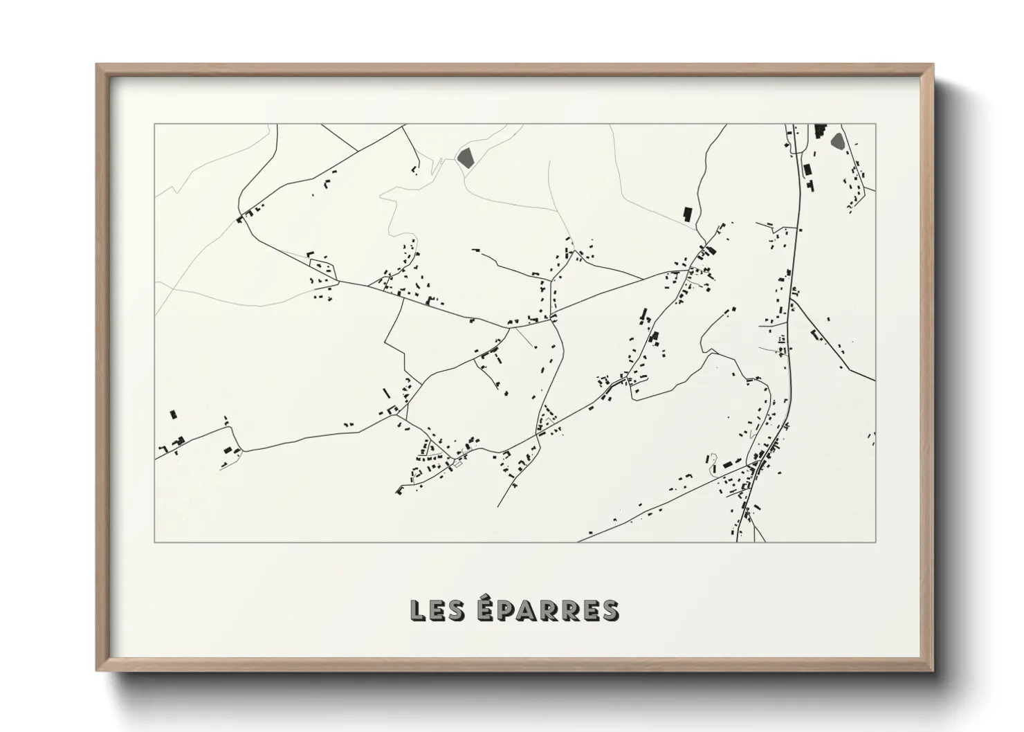 Une affiche de carte sur Les Éparres