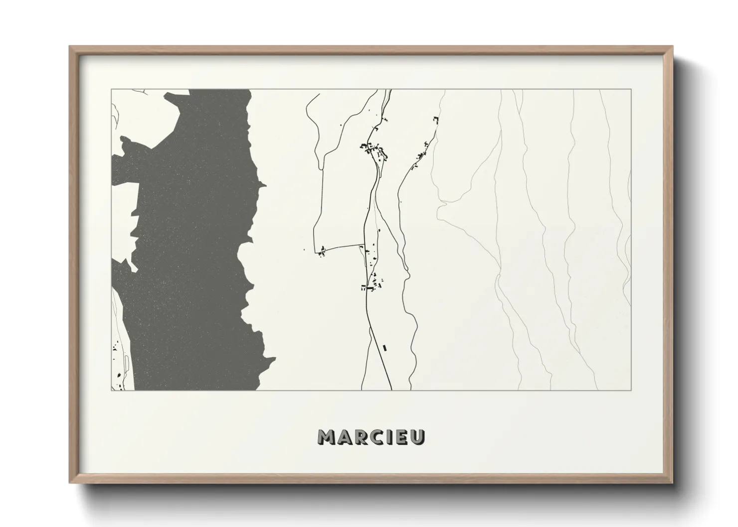 Une affiche de carte sur Marcieu