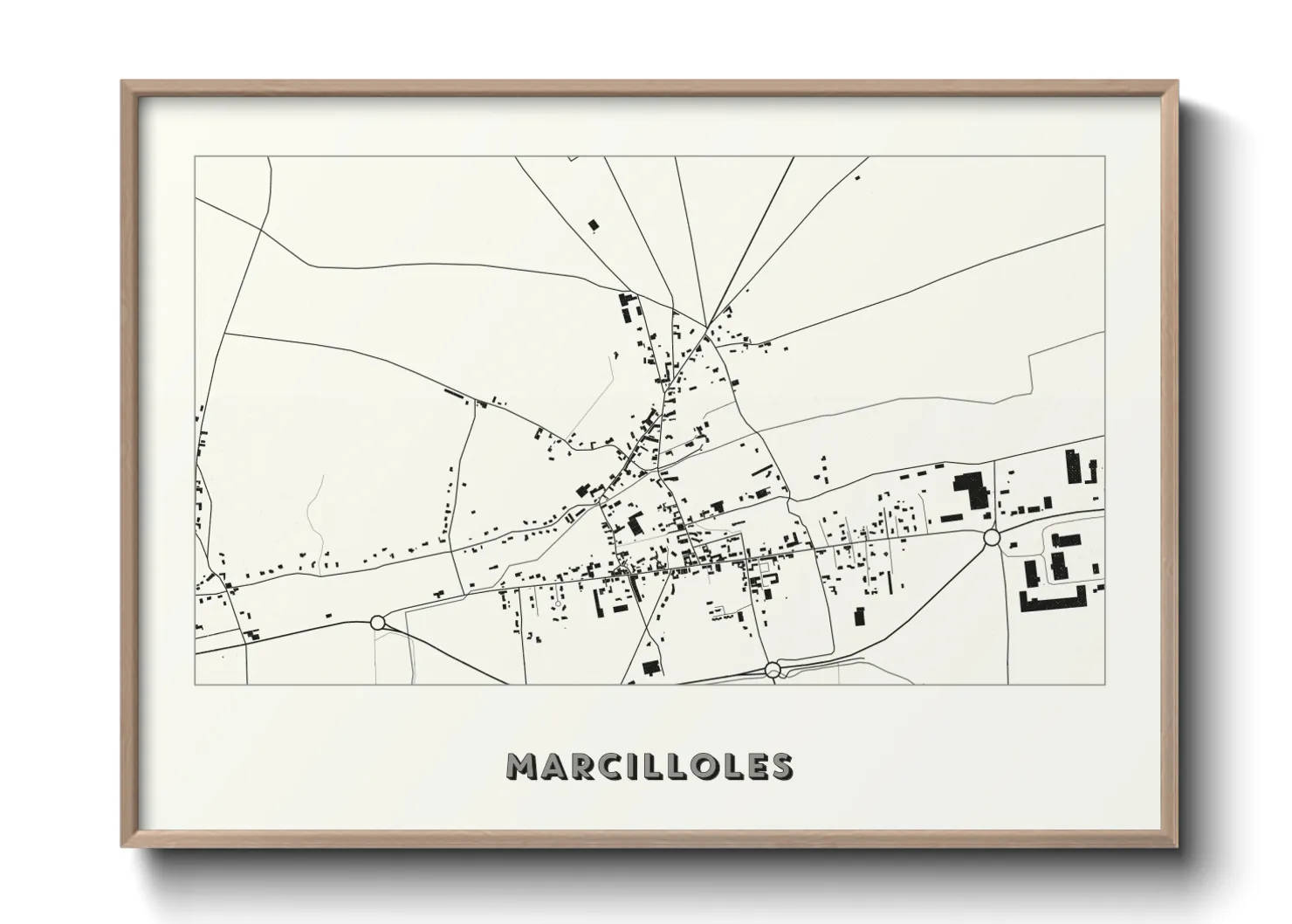 Une affiche de carte sur Marcilloles