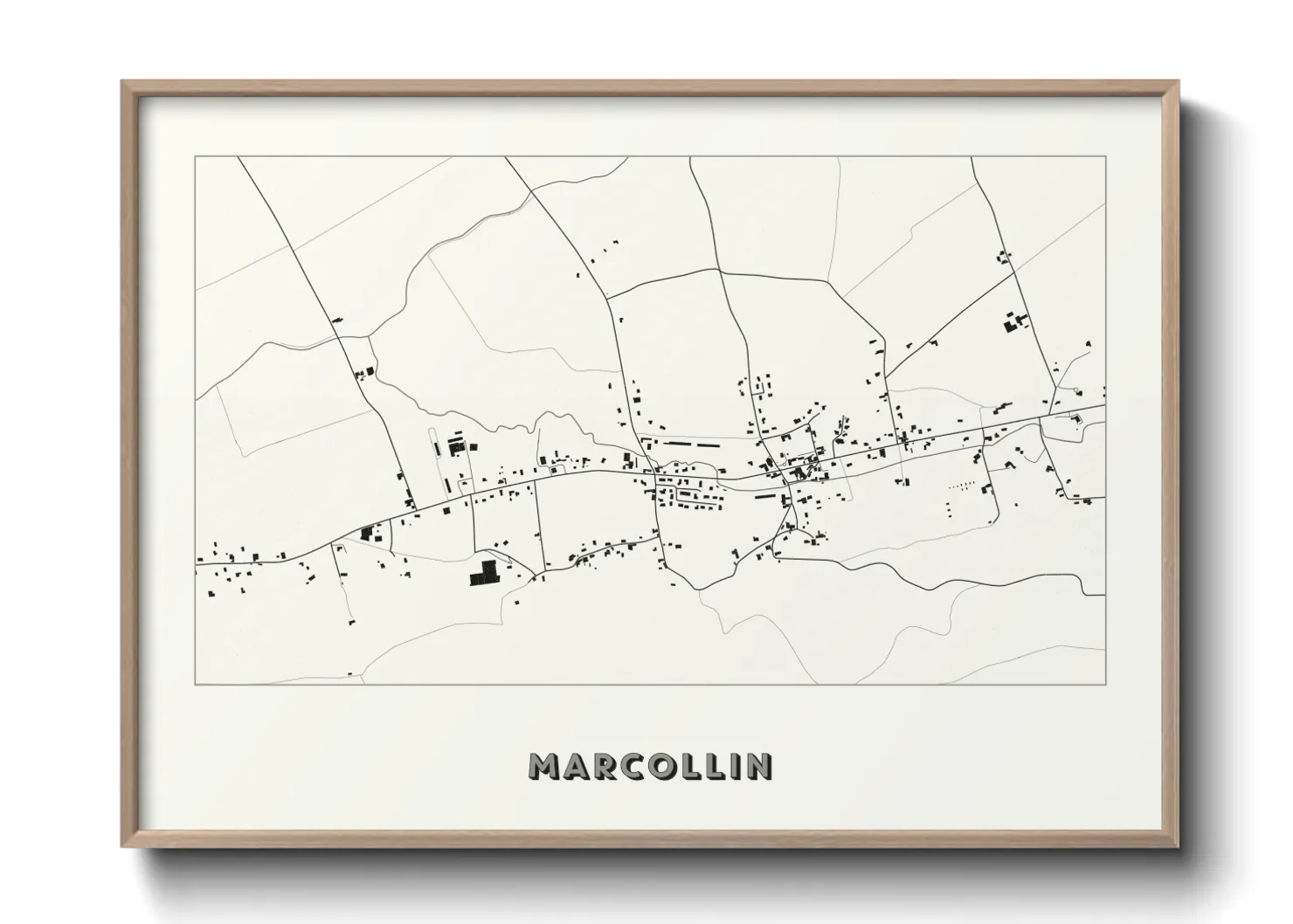 Une affiche de carte sur Marcollin