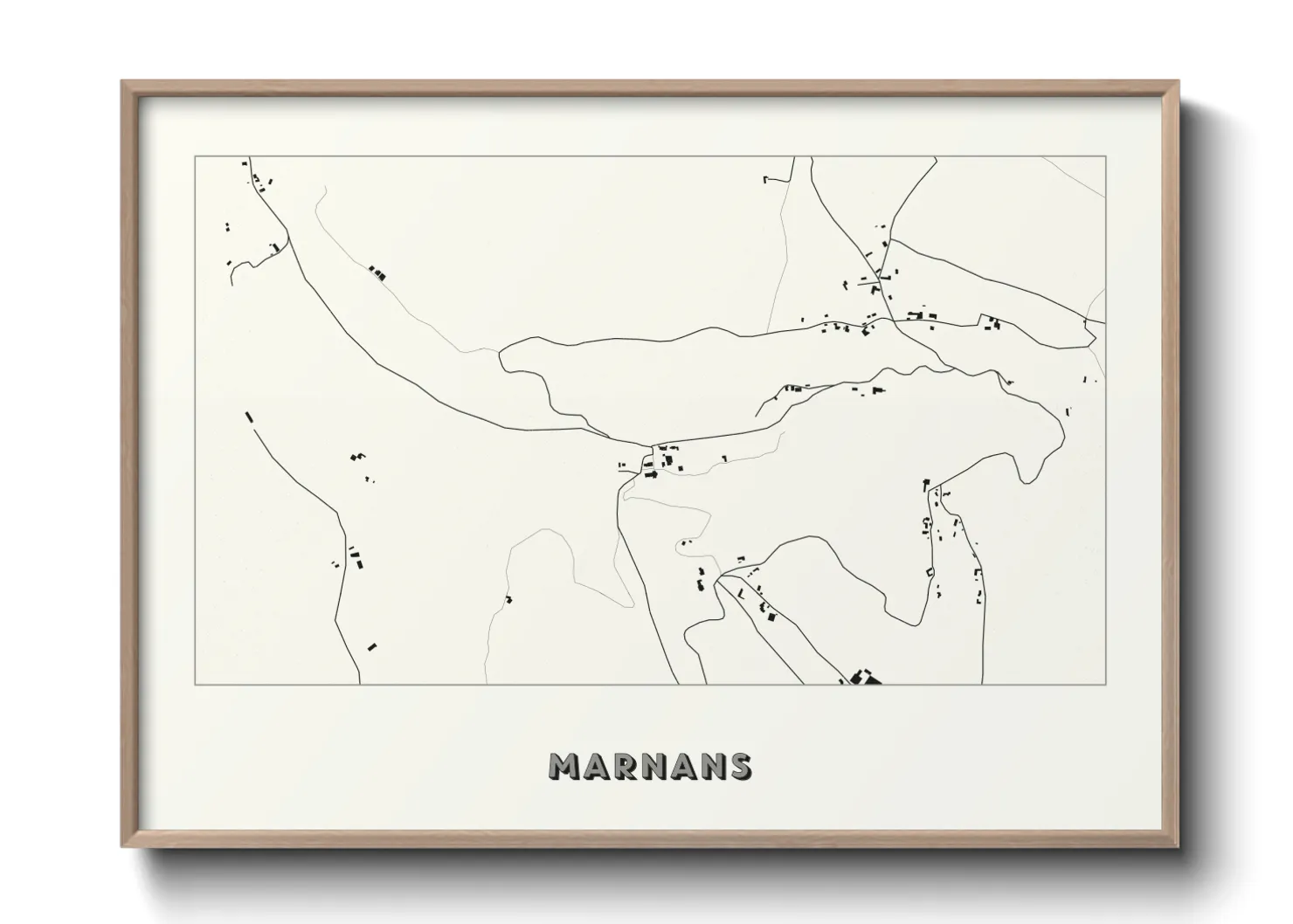 Une affiche de carte sur Marnans