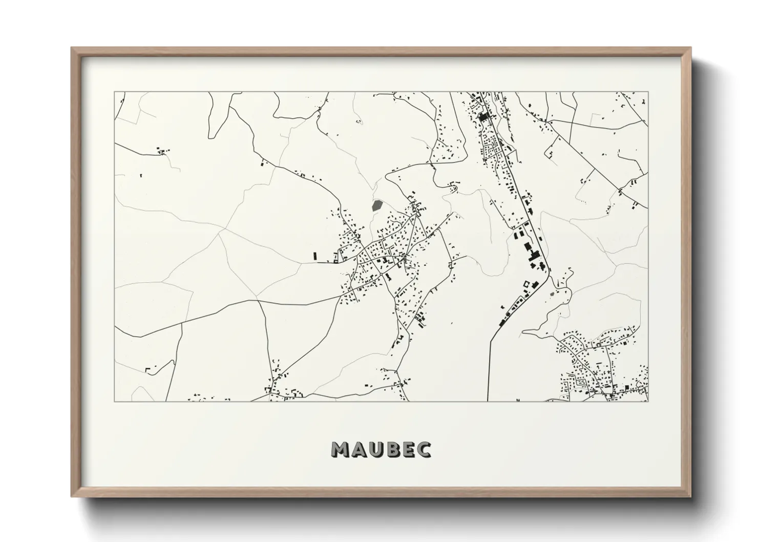 Une affiche de carte sur Maubec